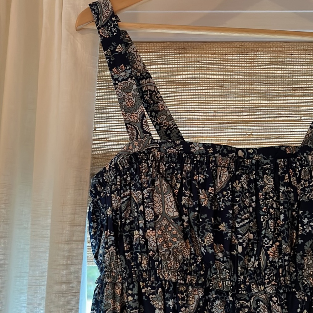Navy Paisley Print JCrew Midi Dress, worn once.